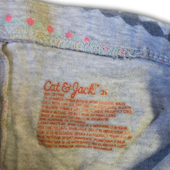 Cat & Jack Girls Gray Patterned Leggings - Picture 2 of 2